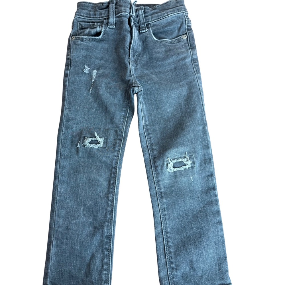 SALE Old Navy Kids 3T Gray Distressed Jeans Karate Skinny Adjustable Waist
